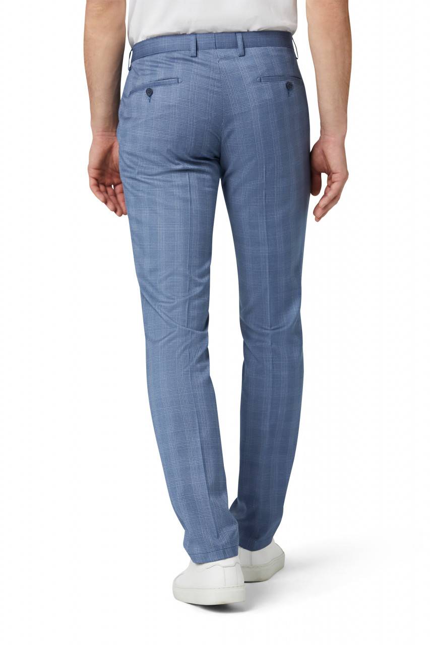 Digel Move Pantalone blu chiaro a quadri digel extra slim fit Online