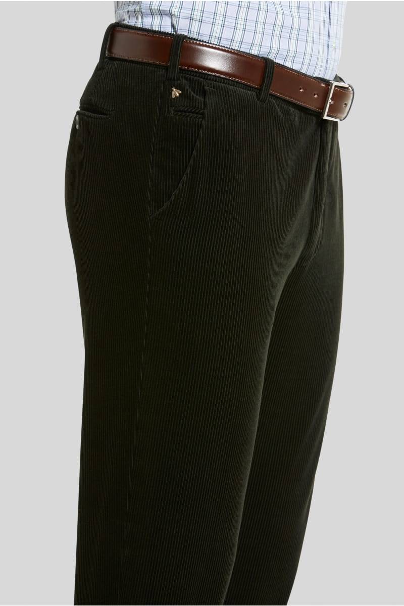 Meyer Pantalone verde scuro meyer in velluto a coste luxury modern fit Moda