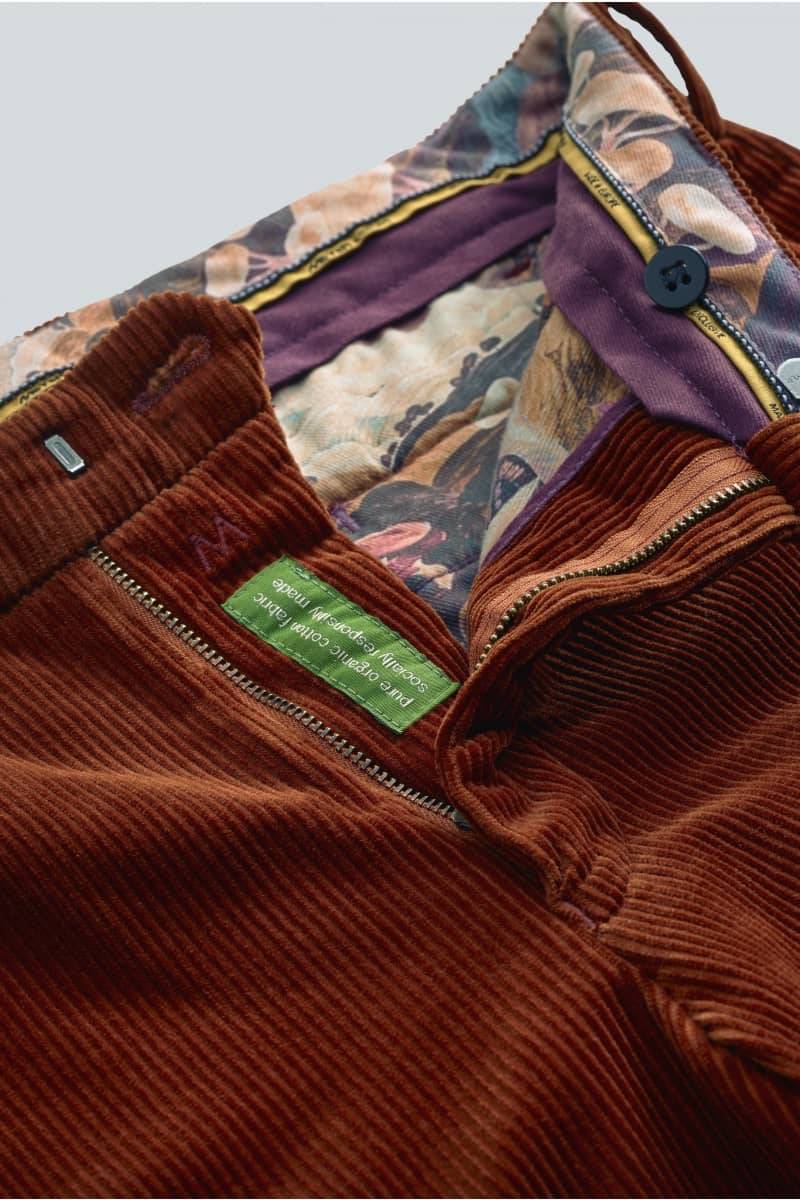 Meyer Pantalone ruggine meyer in velluto a coste luxury modern fit Spedizione gratuita