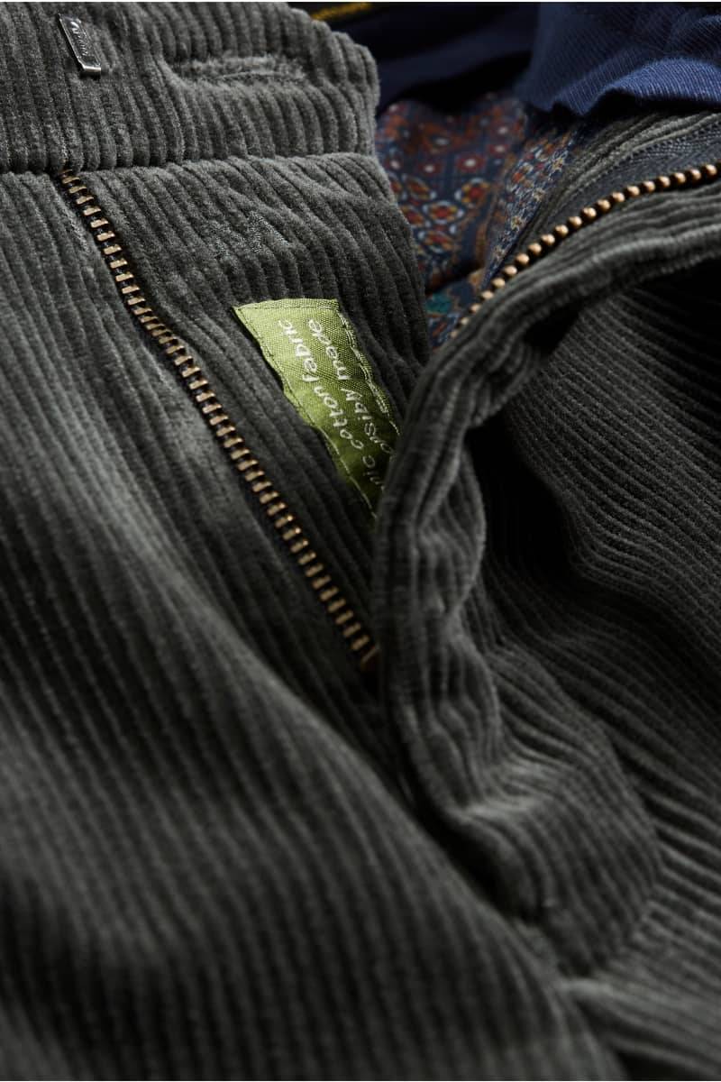Meyer Pantalone grigio meyer in velluto a coste luxury modern fit Sconto di tempo limitato