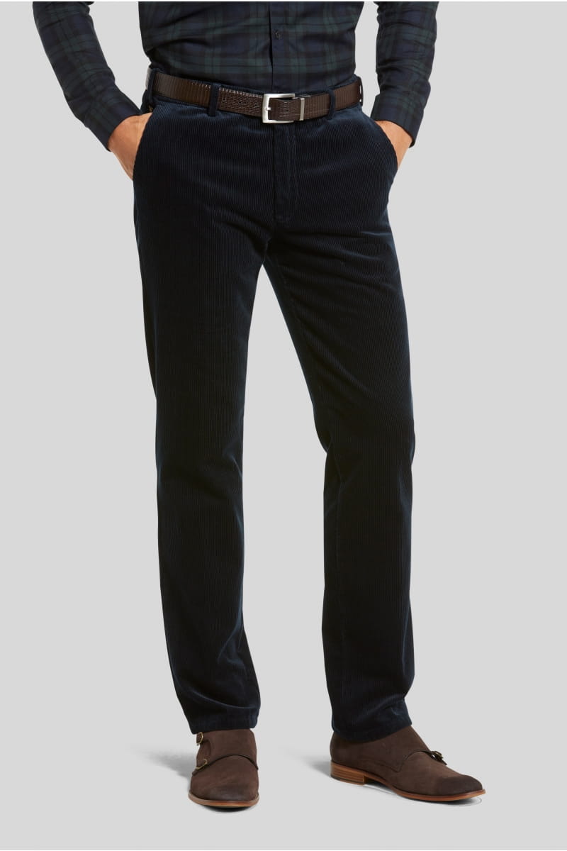Meyer Pantalone blu meyer in velluto a coste luxury modern fit Negozio online di fabbrica