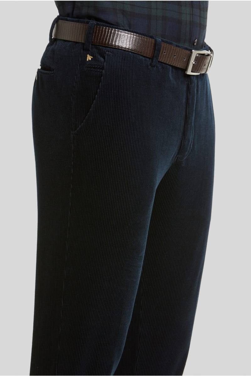 Meyer Pantalone blu meyer in velluto a coste luxury modern fit Negozio online di fabbrica