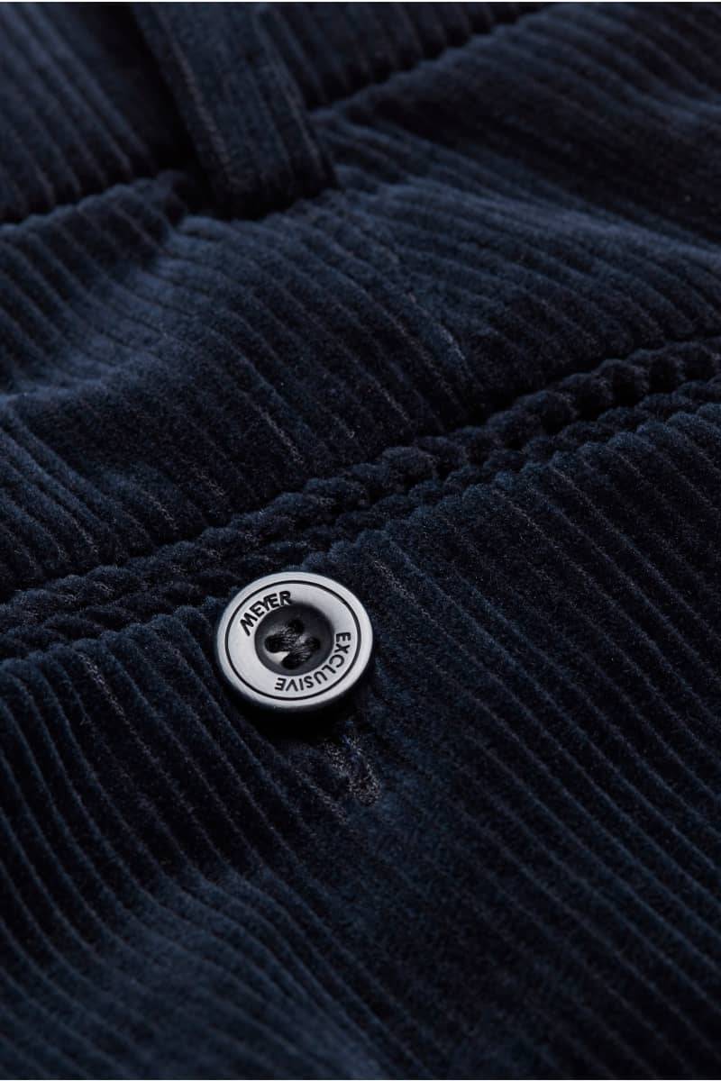 Meyer Pantalone blu meyer in velluto a coste luxury modern fit Negozio online di fabbrica
