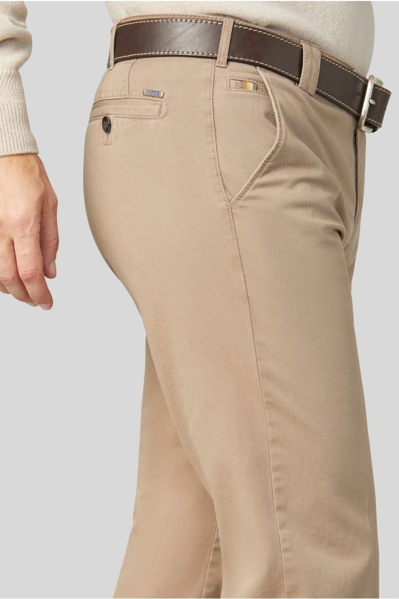 Meyer Pantalone beige meyer in cotone stretch regular fit Comprare a buon mercato