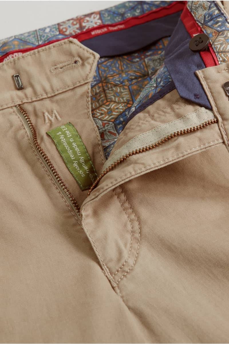 Meyer Pantalone beige meyer in cotone stretch regular fit Comprare a buon mercato