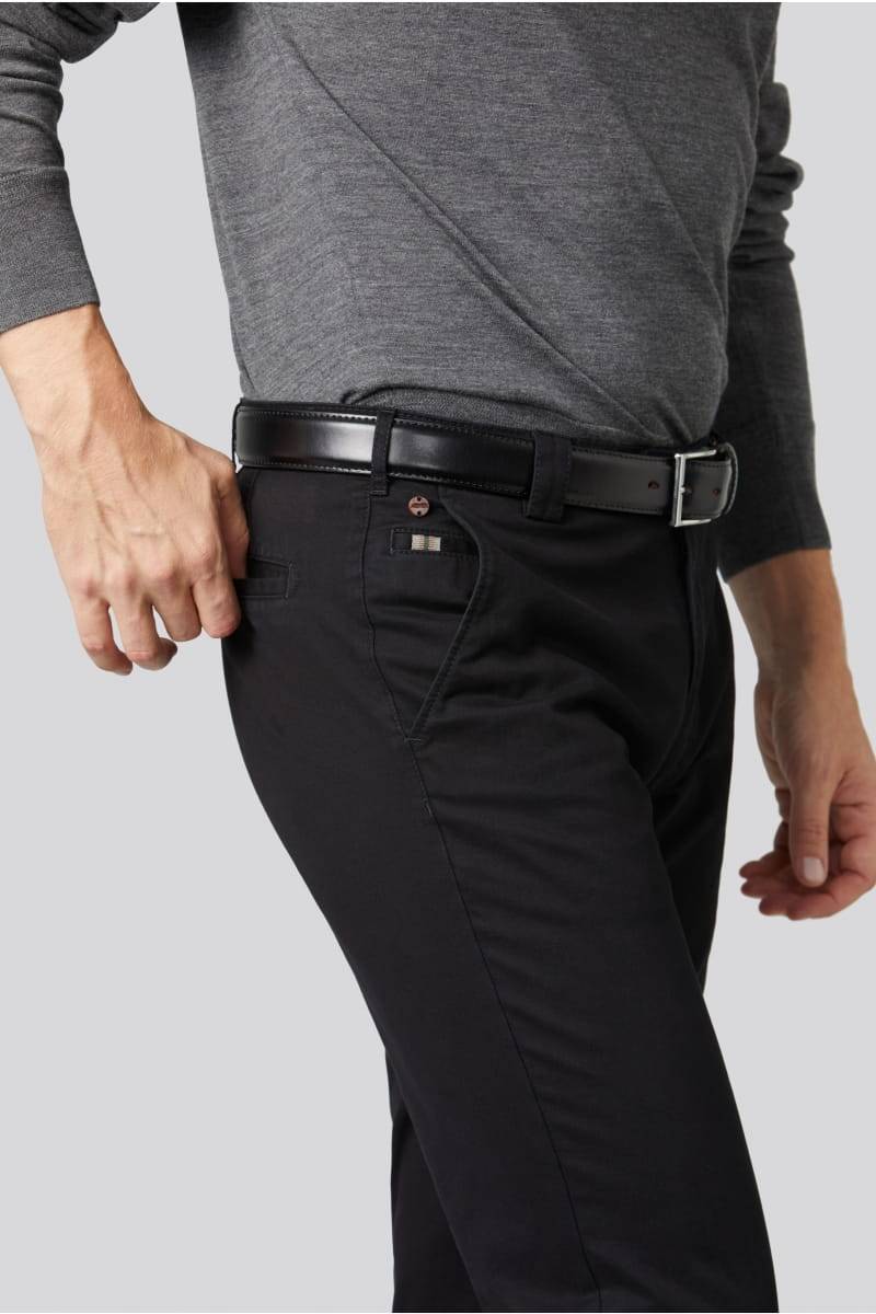 Meyer Pantalone nero meyer in cotone stretch regular fit Flash Sale
