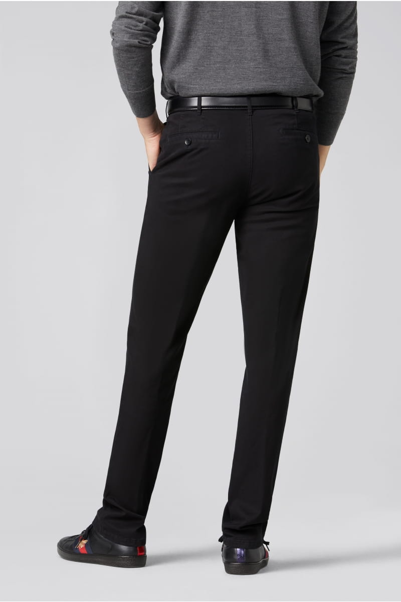 Meyer Pantalone nero meyer in cotone stretch regular fit Flash Sale