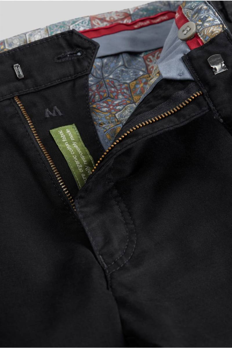 Meyer Pantalone nero meyer in cotone stretch regular fit Flash Sale