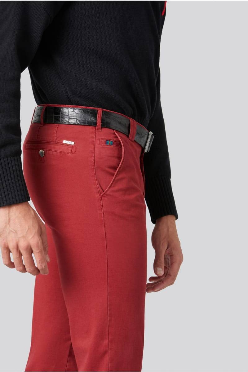 Meyer Pantalone rosso meyer in cotone stretch regular fit Fornitura limitata