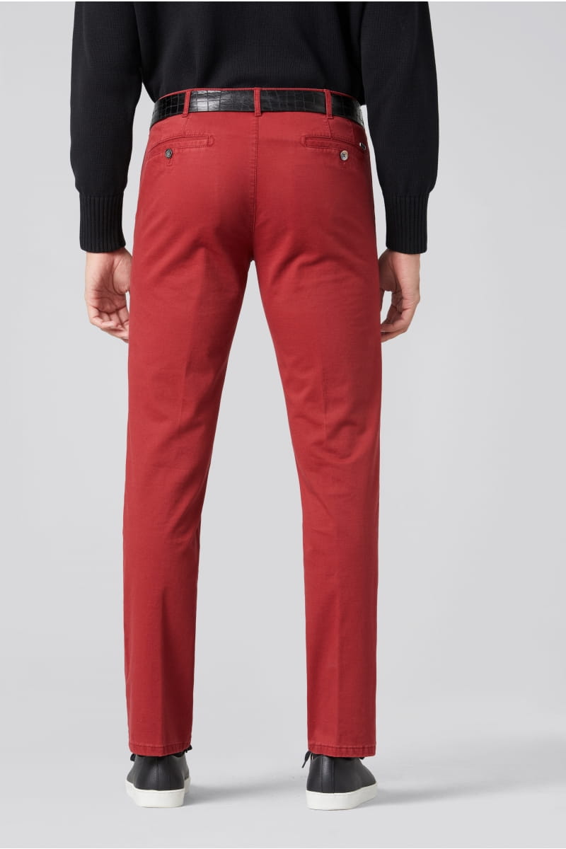 Meyer Pantalone rosso meyer in cotone stretch regular fit Fornitura limitata