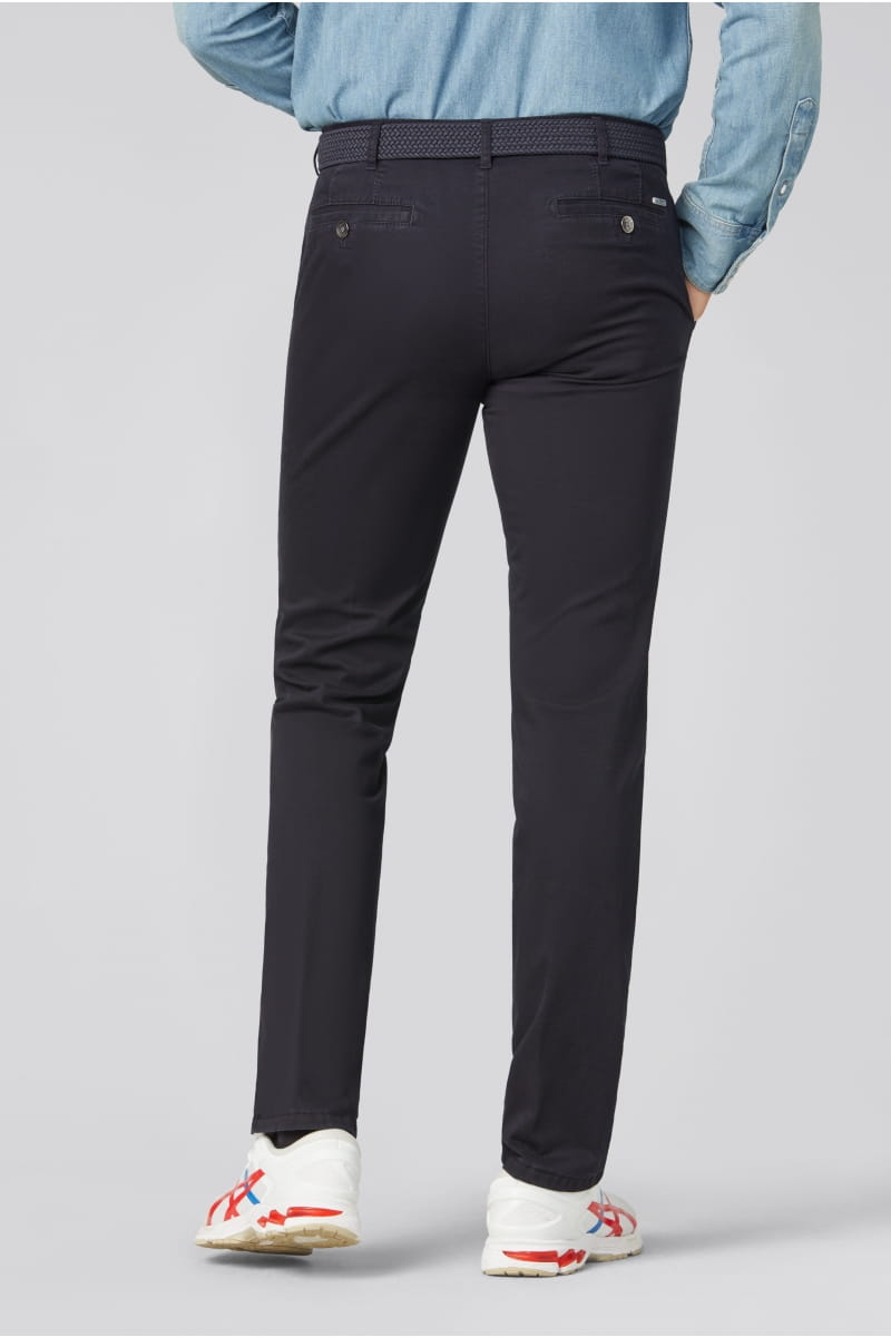 Meyer Pantalone blu meyer in cotone stretch regular fit Shopping online
