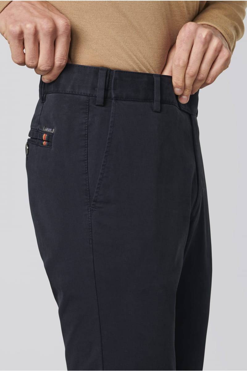 Meyer Pantalone blu meyer in cotone fairtrade modern fit Offerta natalizia