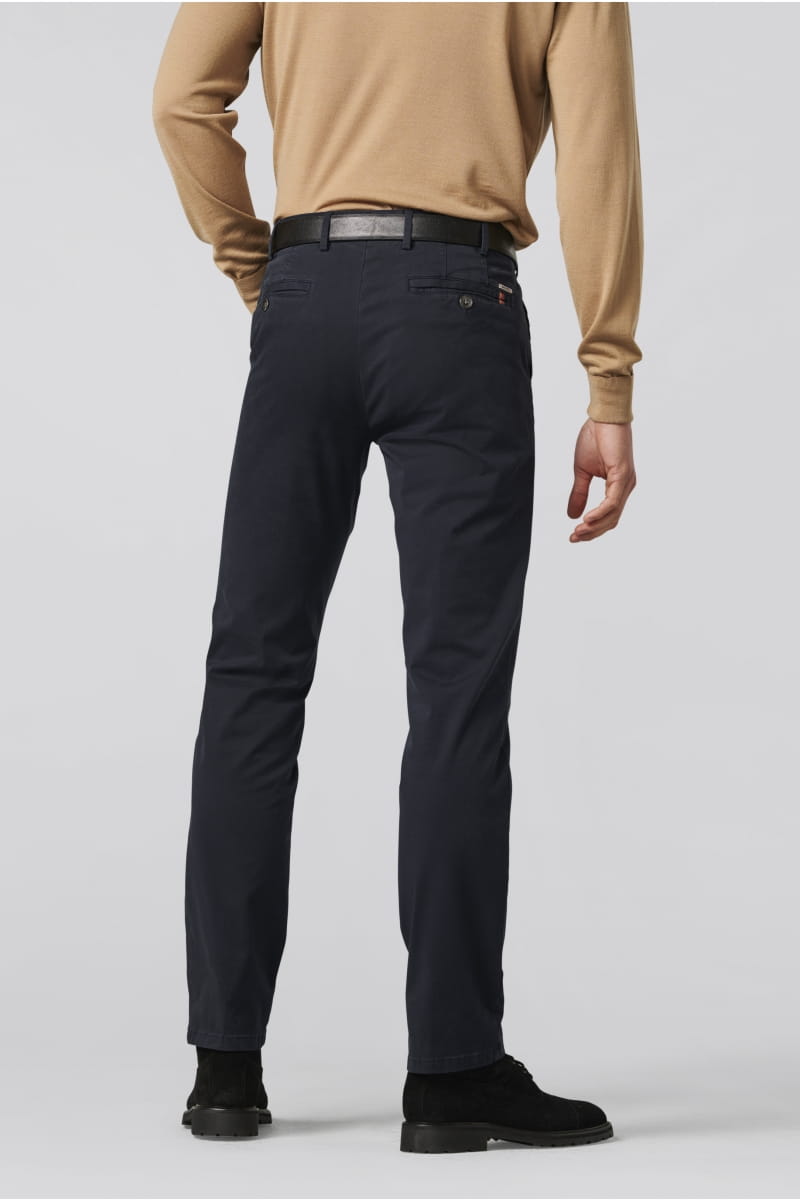 Meyer Pantalone blu meyer in cotone fairtrade modern fit Offerta natalizia