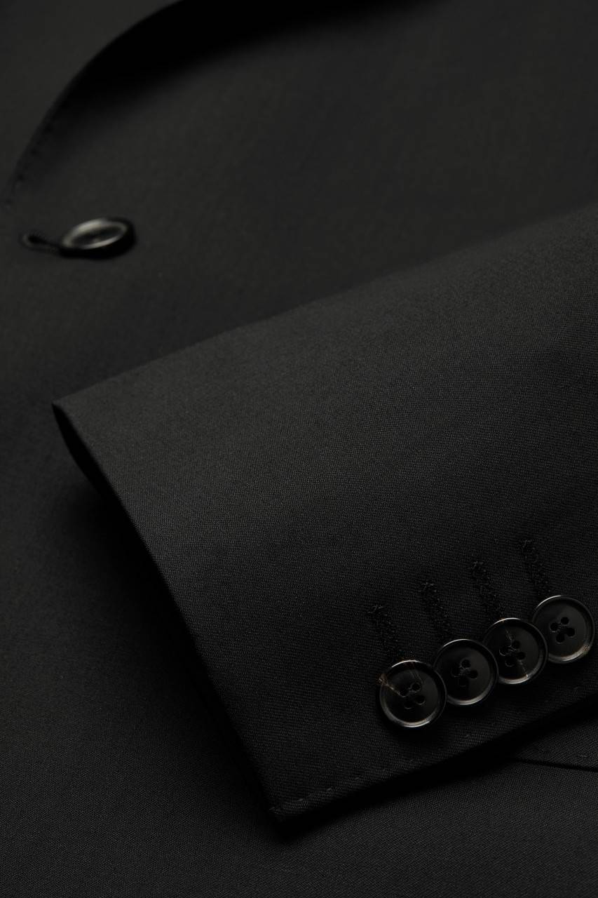 Digel Abito nero digel drop quattro corto in lana cerruti super 110's Offerte esclusive