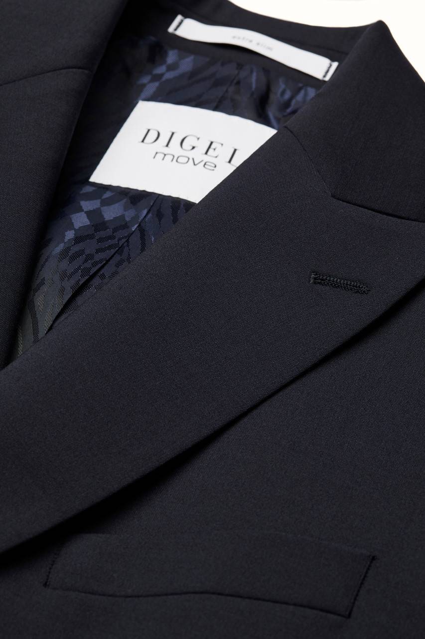Digel Abito blu digel slim fit doppiopetto misto lana bi-stretch Enormi risparmi