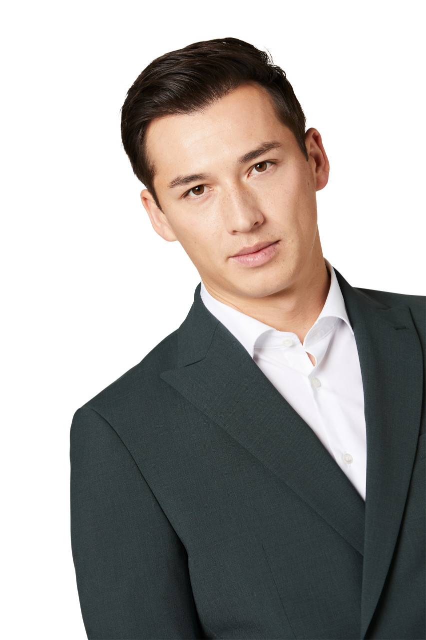 Digel Abito verde digel slim fit doppiopetto misto lana bi-stretch Sconti VIP