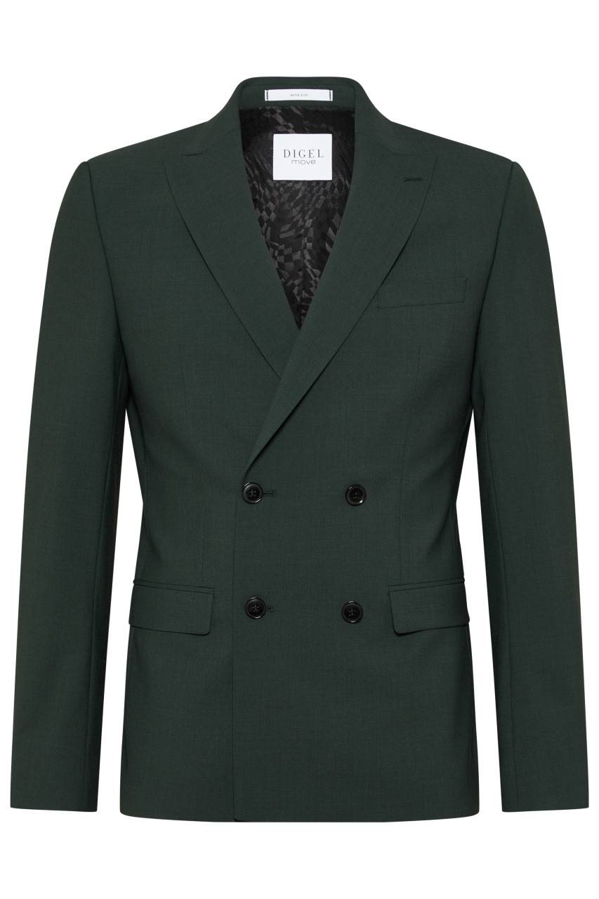 Digel Abito verde digel slim fit doppiopetto misto lana bi-stretch Sconti VIP