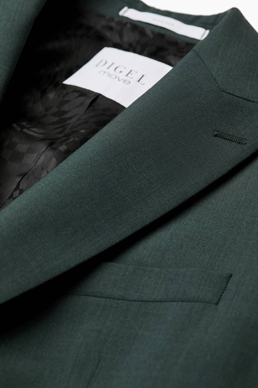 Digel Abito verde digel slim fit doppiopetto misto lana bi-stretch Sconti VIP