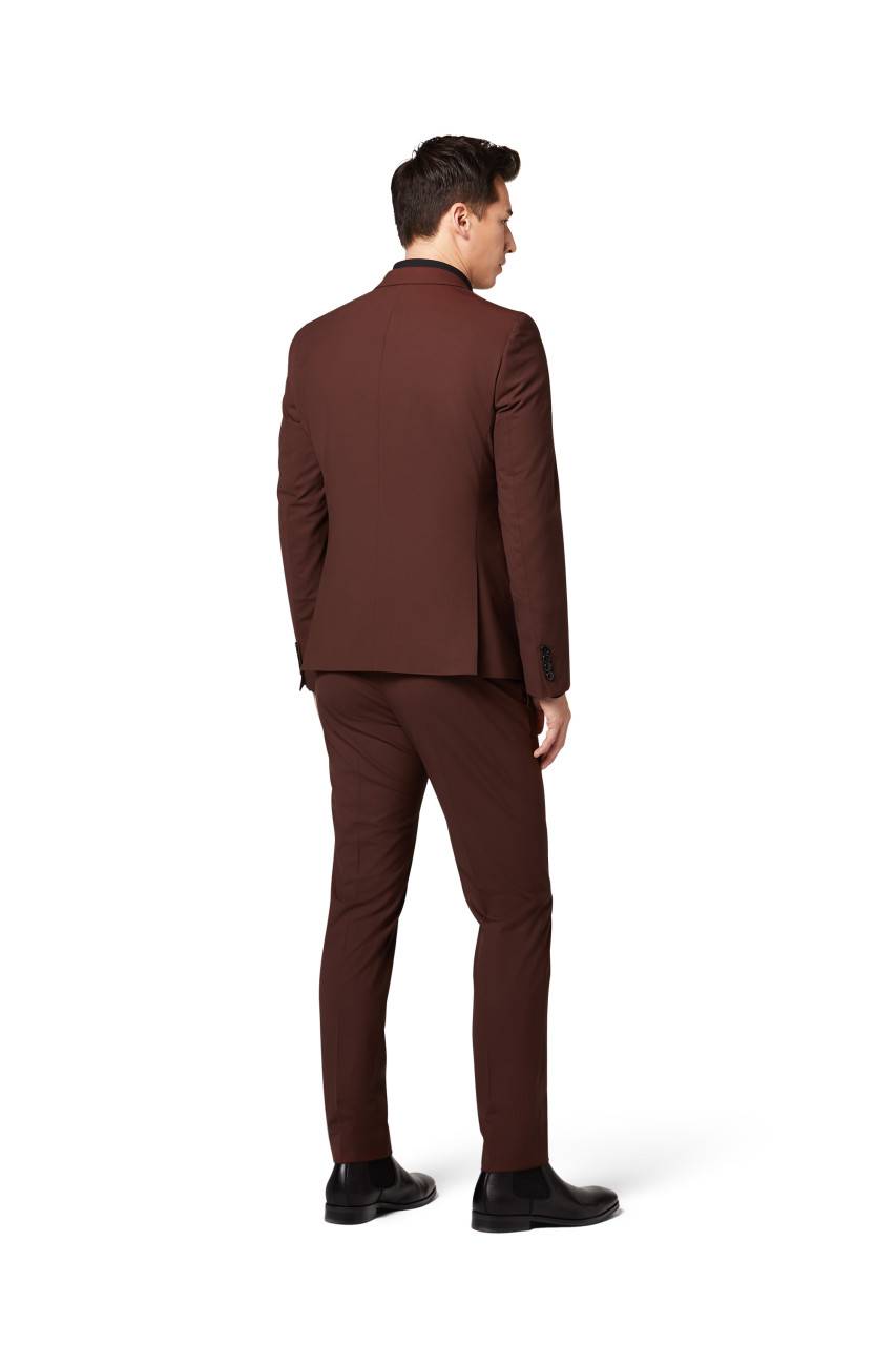 Digel Abito slim fit digel marrone rossastro misto lana bi-stretch Super Saving Price