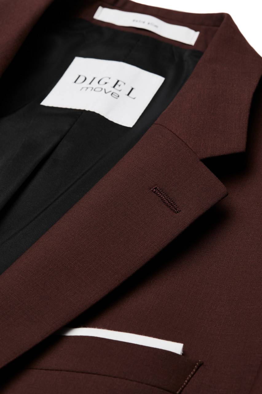 Digel Abito slim fit digel marrone rossastro misto lana bi-stretch Super Saving Price