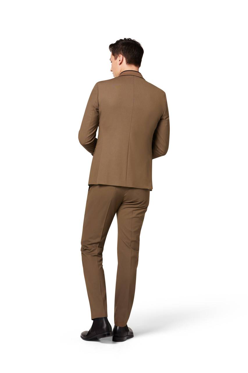 Digel Abito slim fit digel marrone chiaro misto lana bi-stretch Offerta settimanale