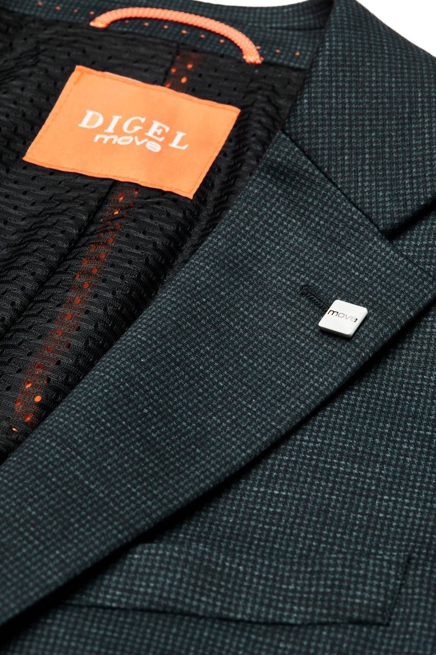 Digel Abito digel in jersey extra slim fit verde a quadretti Rilascio limitato