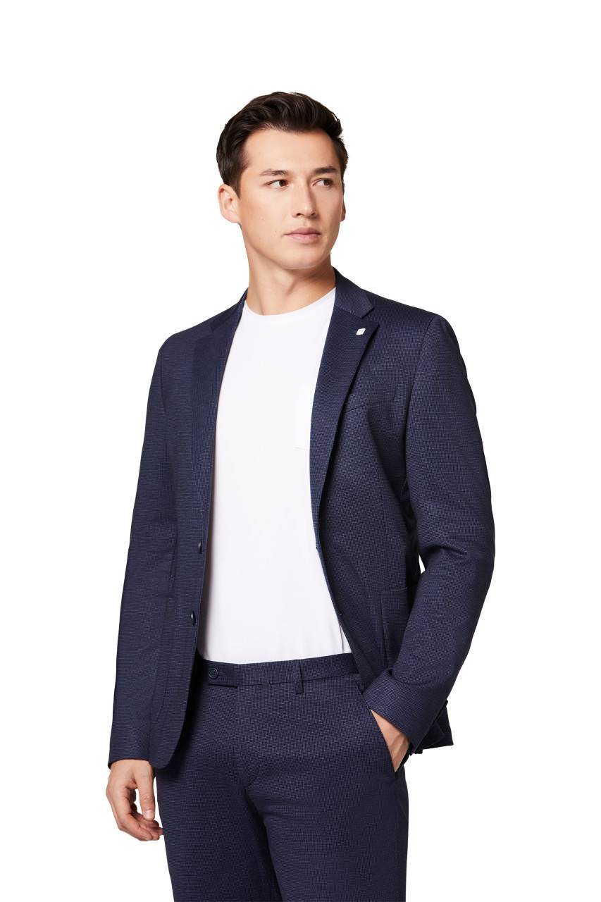 Digel Abito digel in jersey extra slim fit blu a quadretti Ultimi tre giorni