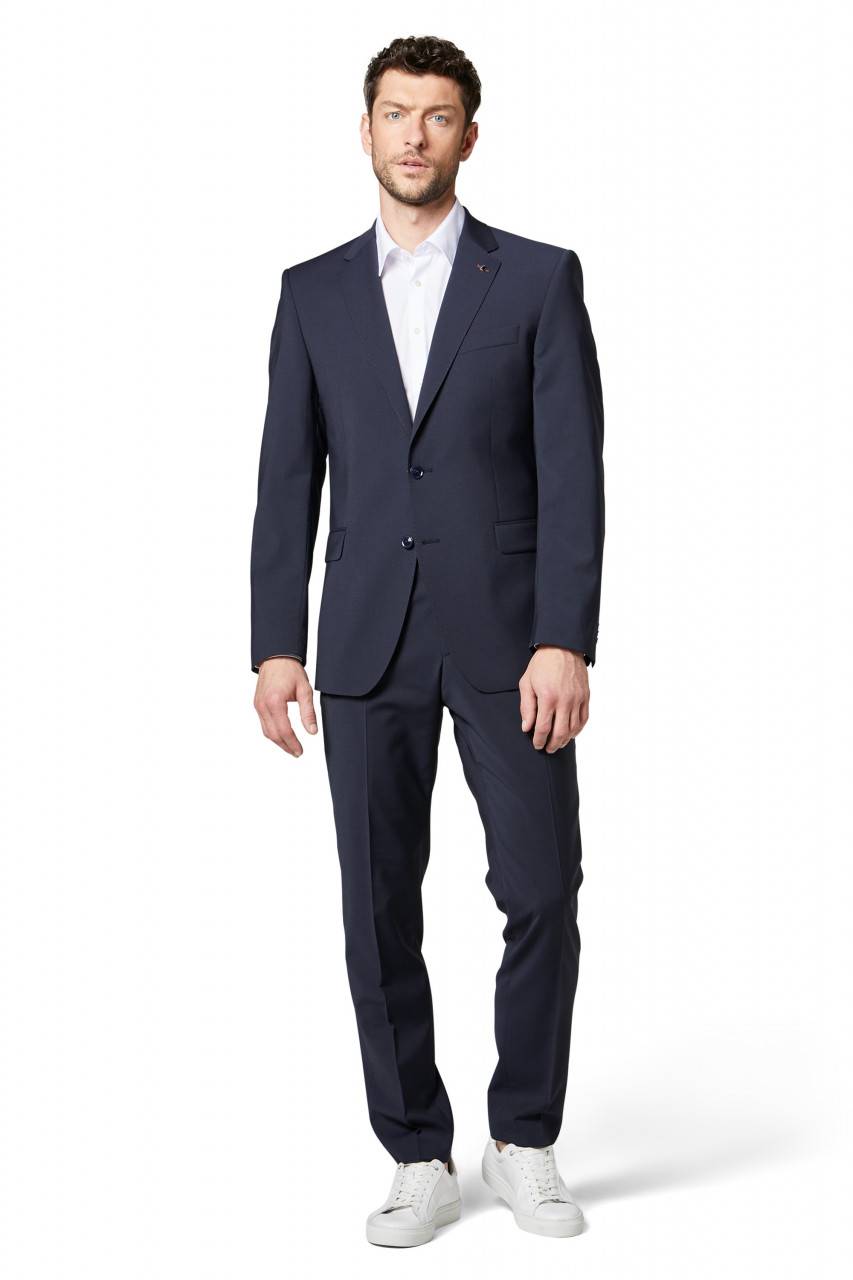 Digel Abito drop quattro digel blu in lana stretch easywool Promozione temporanea