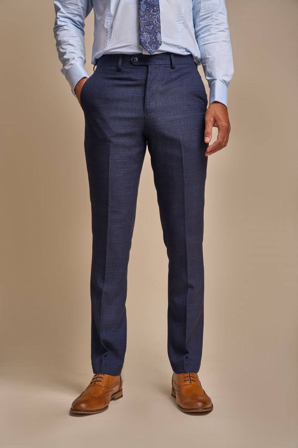 House of Cavani Abito cavani doppiopetto blu a quadri slim fit Fino al 65% di sconto