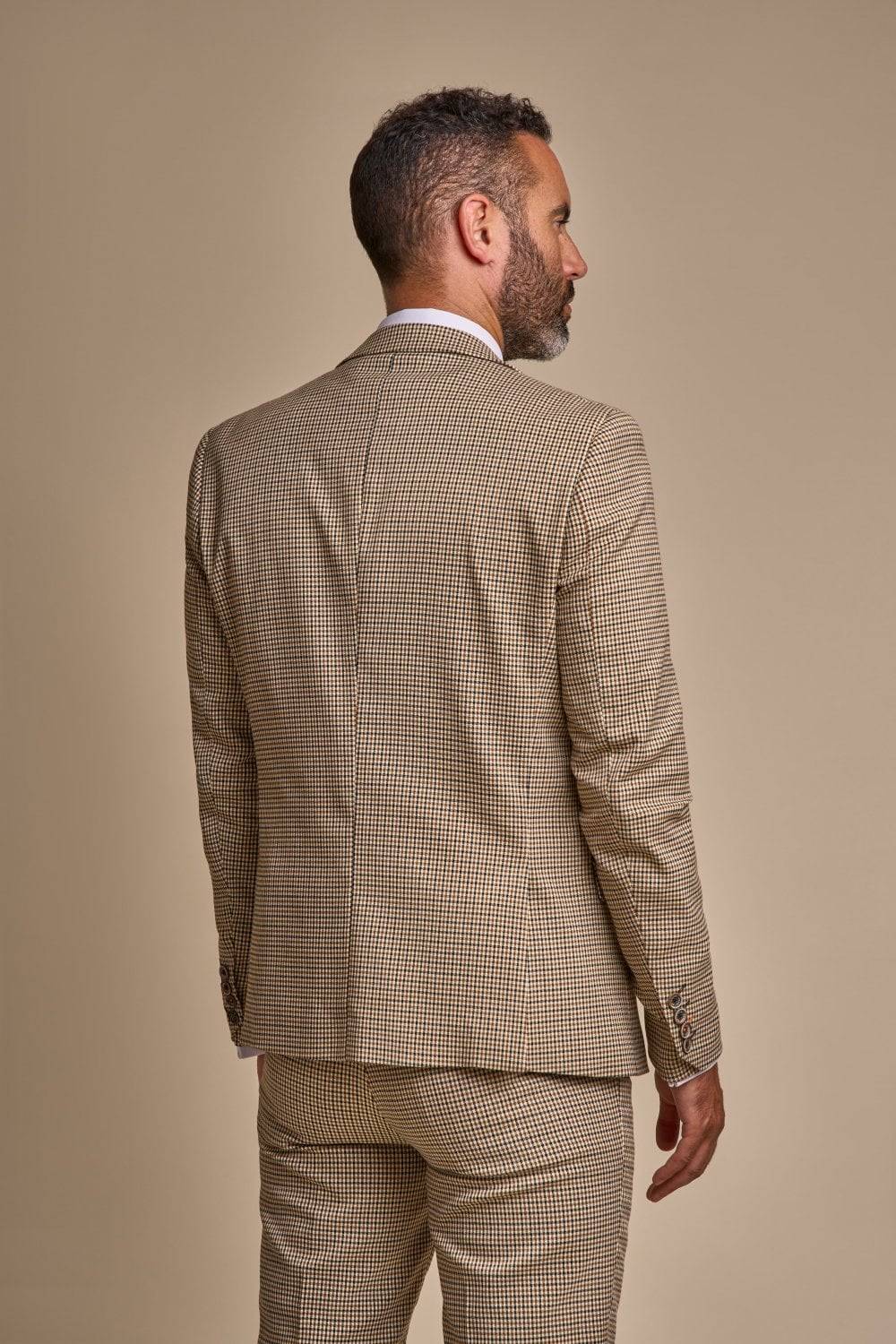 House of Cavani Abito cavani a pied de poule slim fit con panciotto Sostegno trimestrale