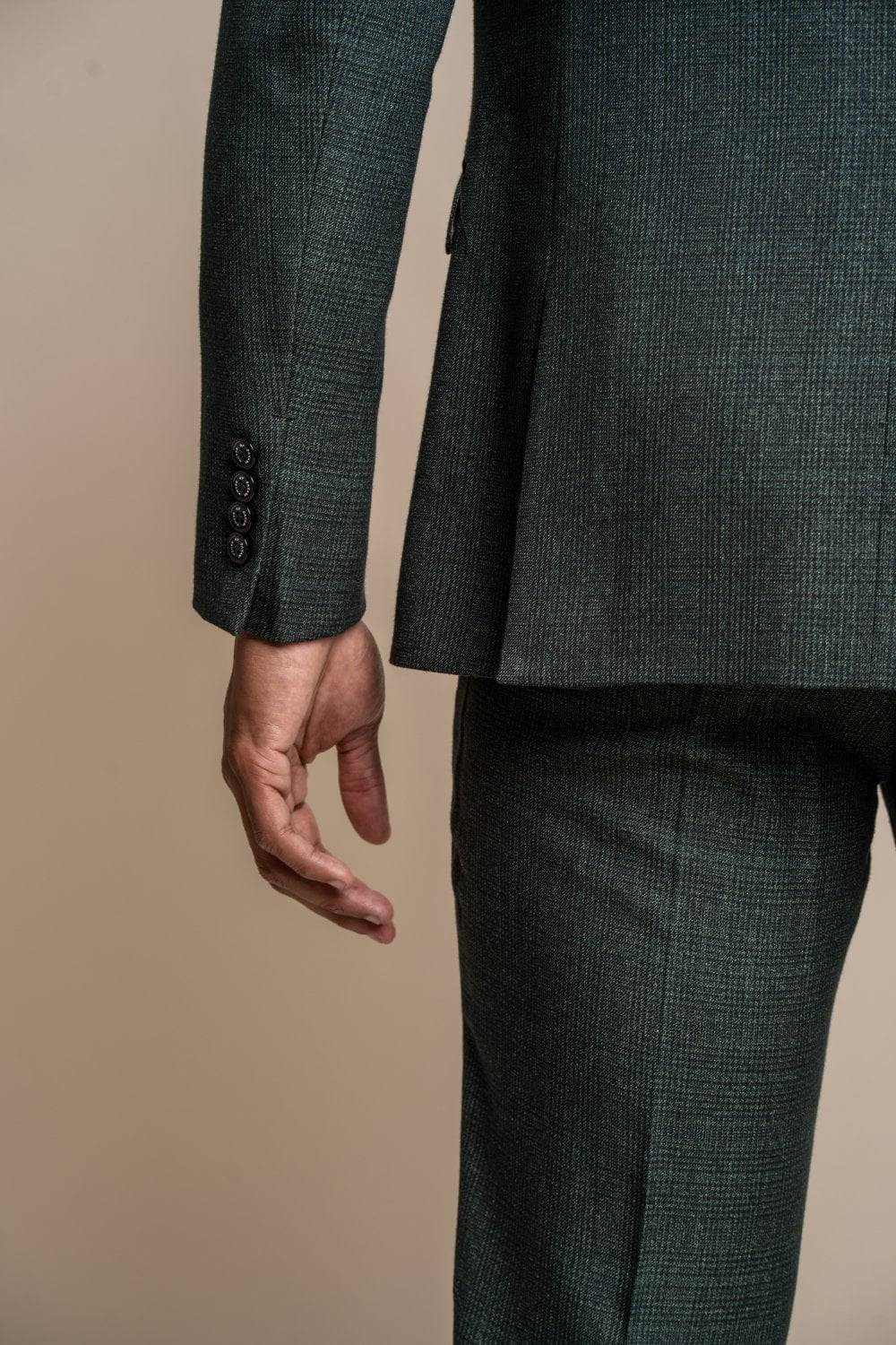 House of Cavani Abito cavani verde a quadri in tweed con panciotto Discount Store per i nuovi prodotti