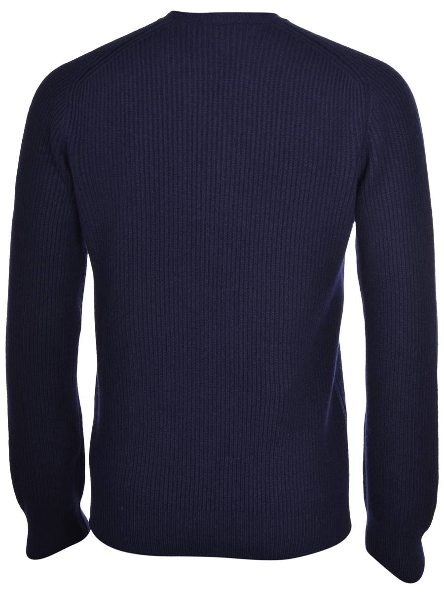 Gran Sasso Girocollo blu gran sasso lana cashmere lavorazione a coste Black Friday Prezzi