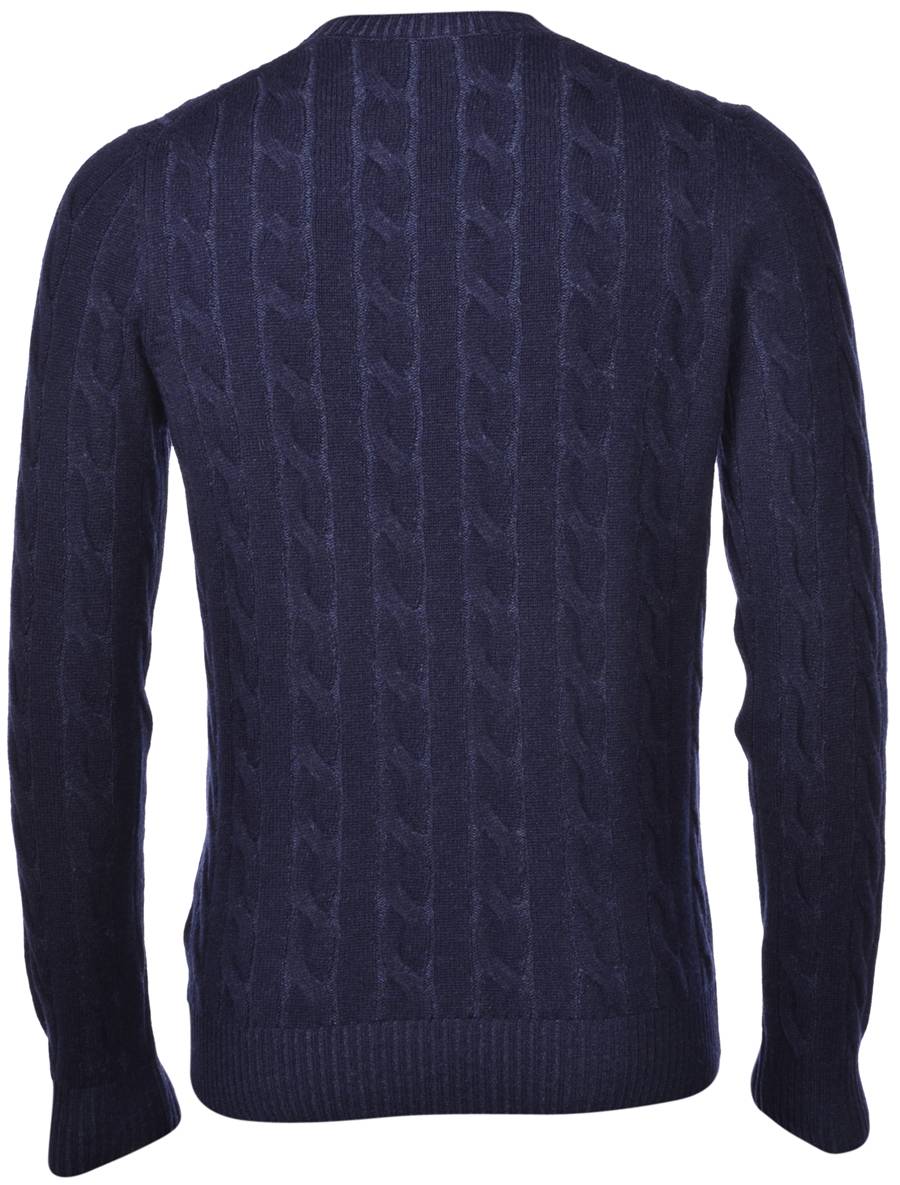Gran Sasso Maglione gran sasso blu a trecce misto cashmere In vendita