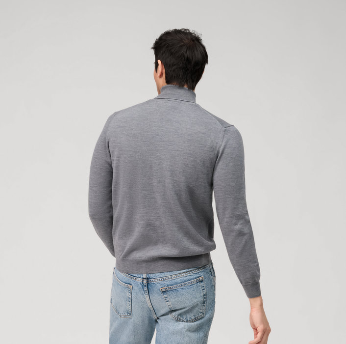 Olymp Maglione dolcevita grigio medio olymp in lana merino extra fine Acquista Ora
