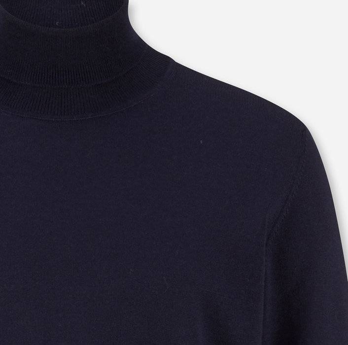 Olymp Maglione dolcevita blu olymp in lana merino extra fine Consegna Veloce
