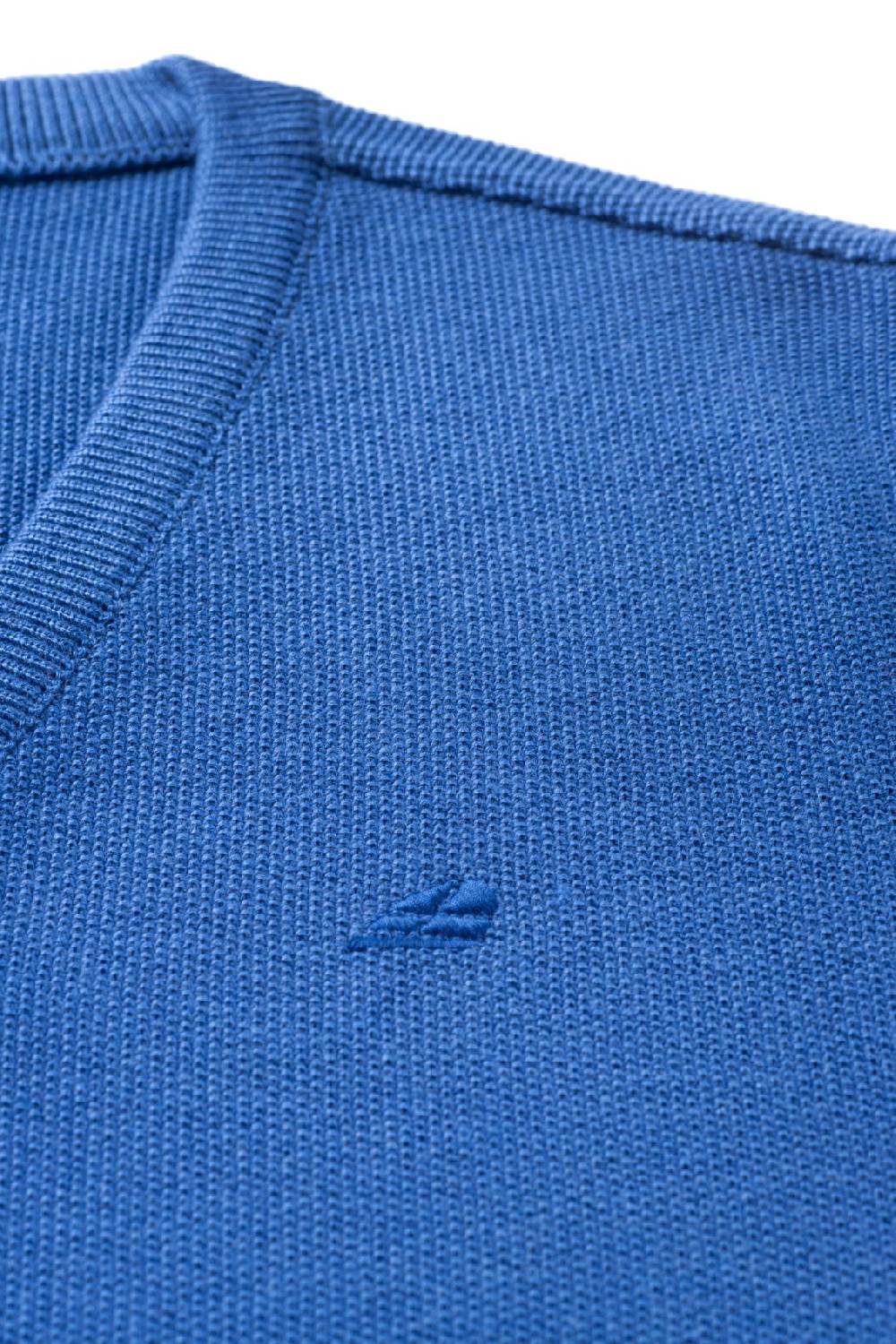 Green Coast Gilet azzurro con scollo a v green coast modern fit Fino Al -60%
