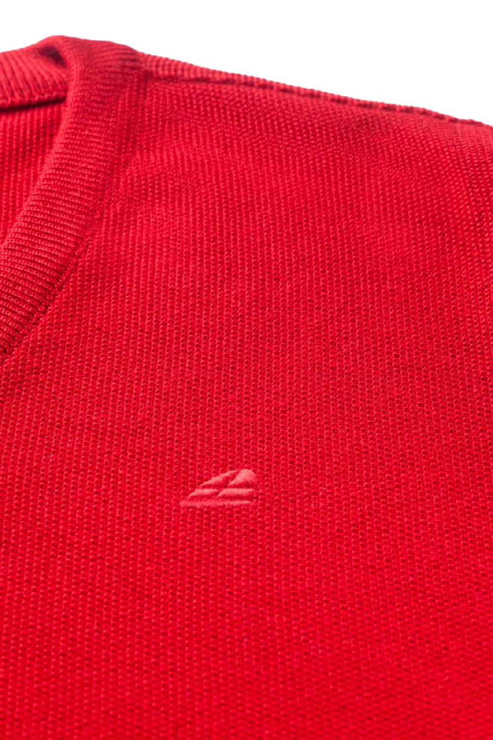 Green Coast Gilet rosso con scollo a v green coast modern fit Shopping Online