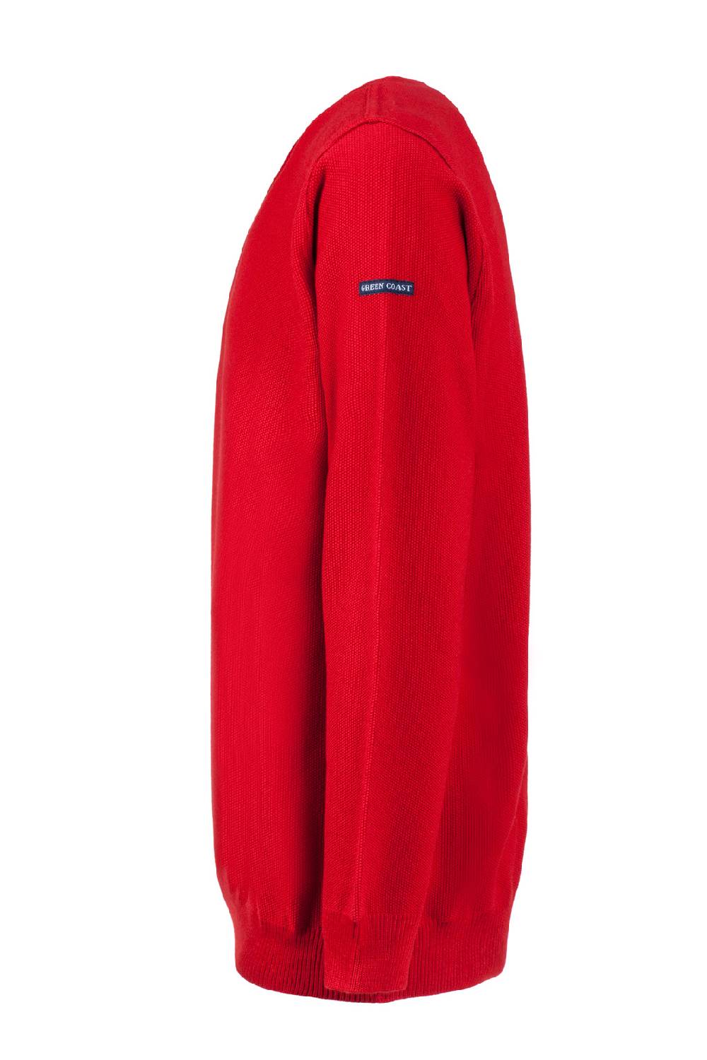 Green Coast Maglione regular fit a giro collo rosso green coast made in italy Sottocosto