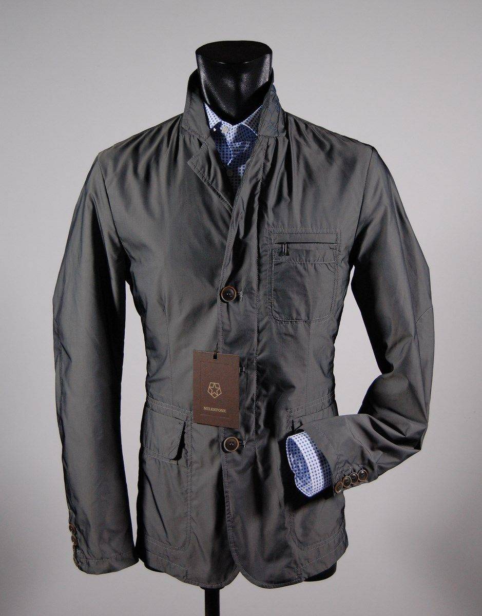 Milestone Giacca field jacket con toppe grigio milestone Vendita Economica