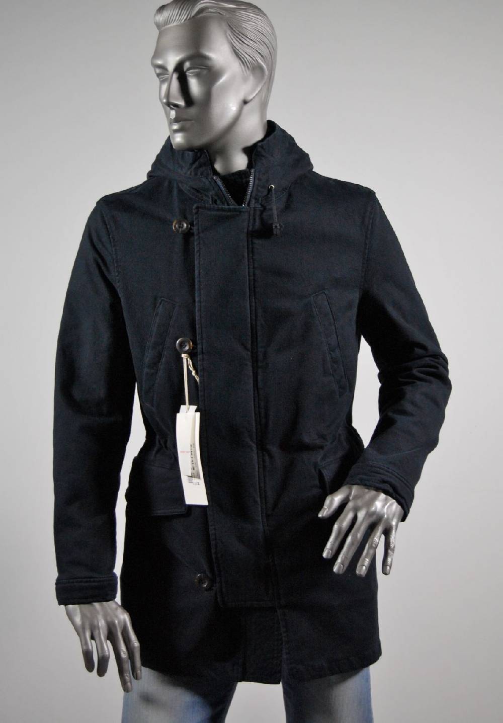 John Barritt Parka blouson slim fit con cappuccio blu john barritt Moda