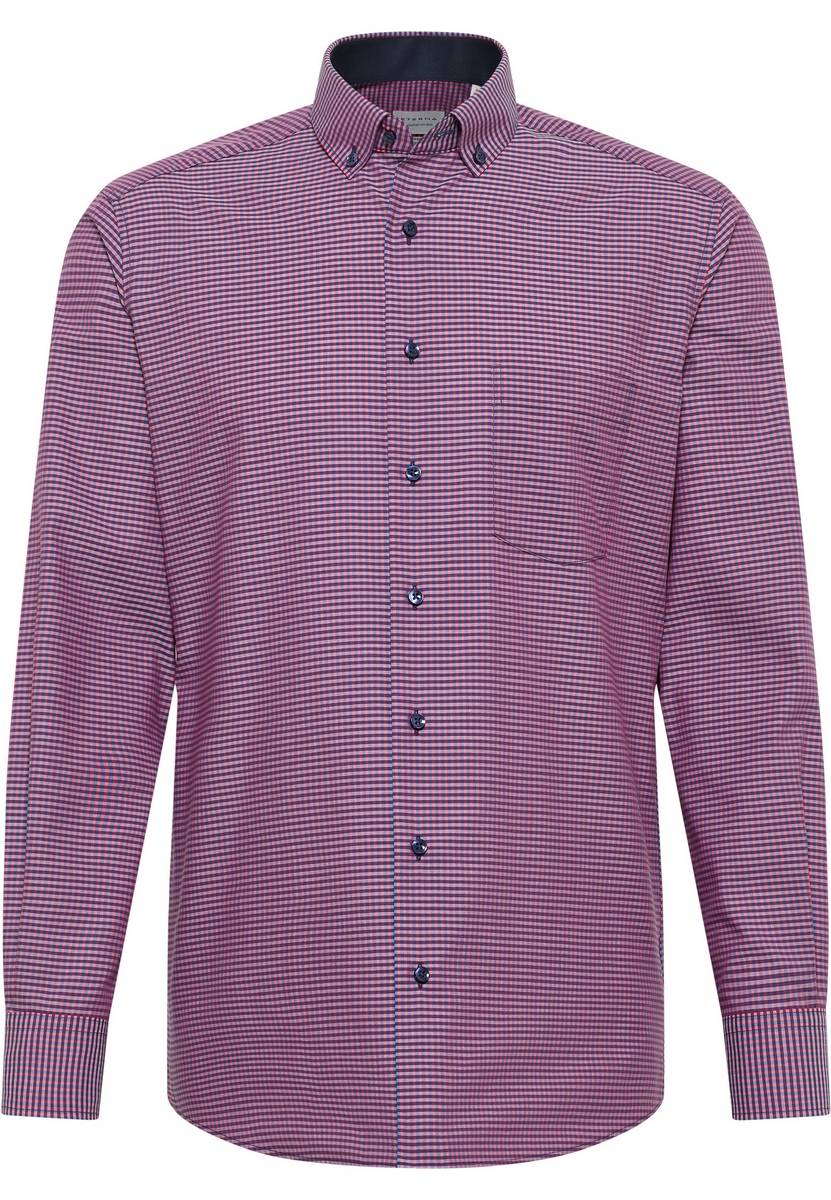Eterna Camicia eterna a quadretti rosso modern fit Offerta speciale