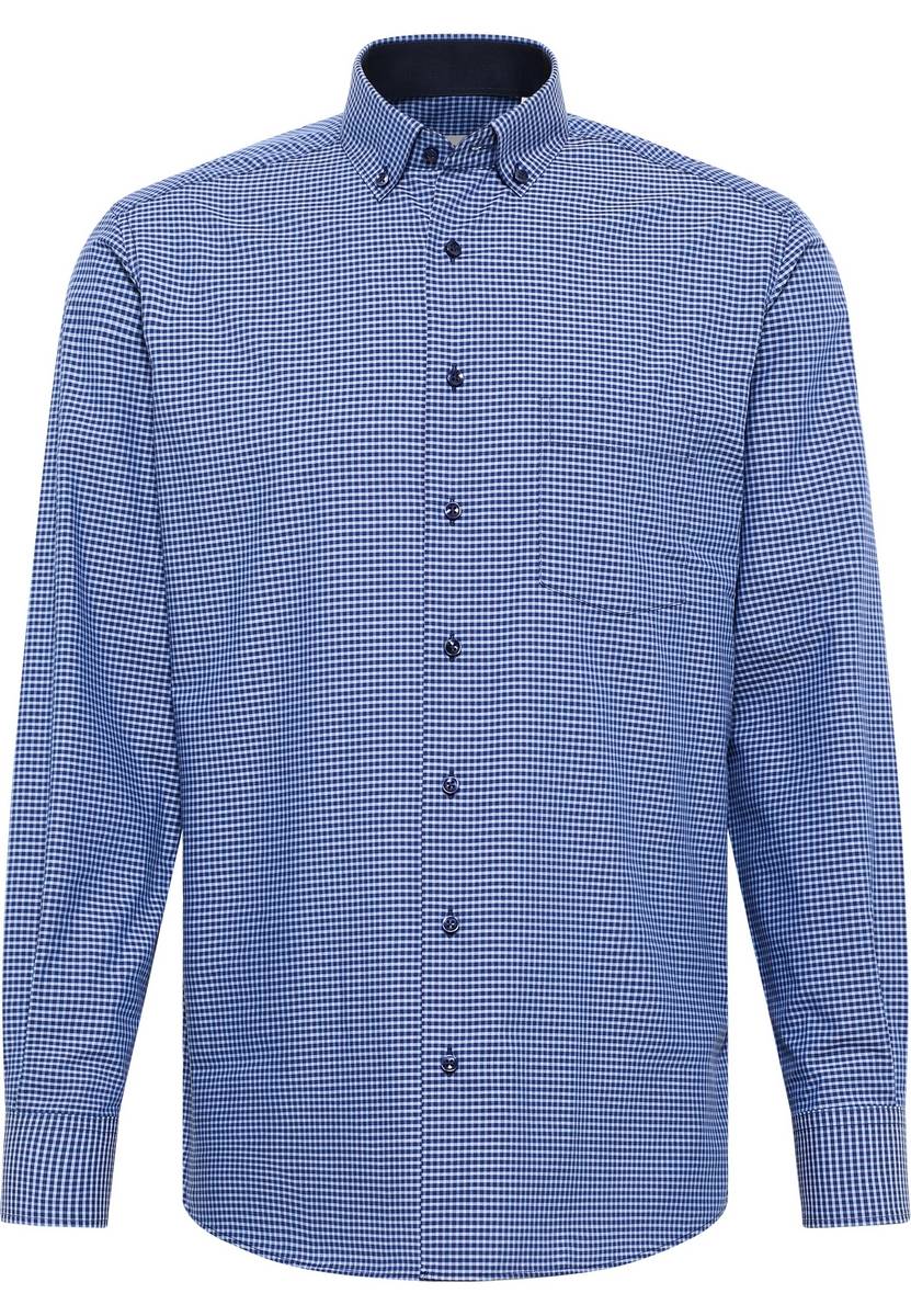 Eterna Camicia eterna a quadretti azzurro modern fit Comprare a buon mercato