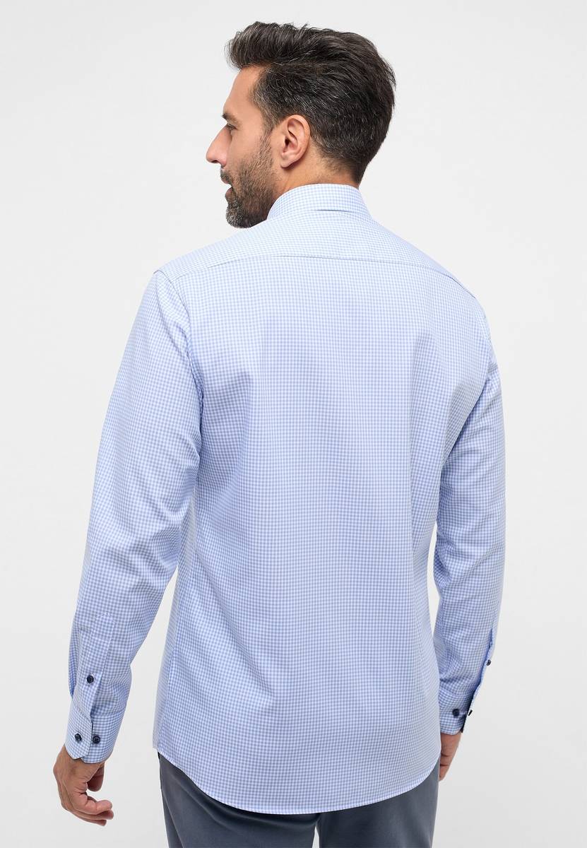 Eterna Camicia eterna a quadretti celeste modern fit Flash Sale