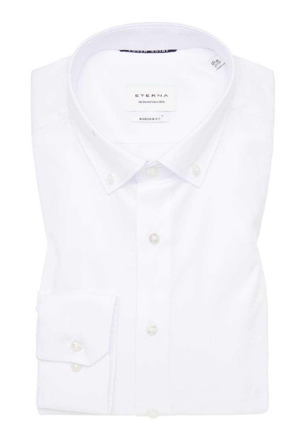 Eterna Camicia bianca eterna modern fit collo button-down Fornitura limitata