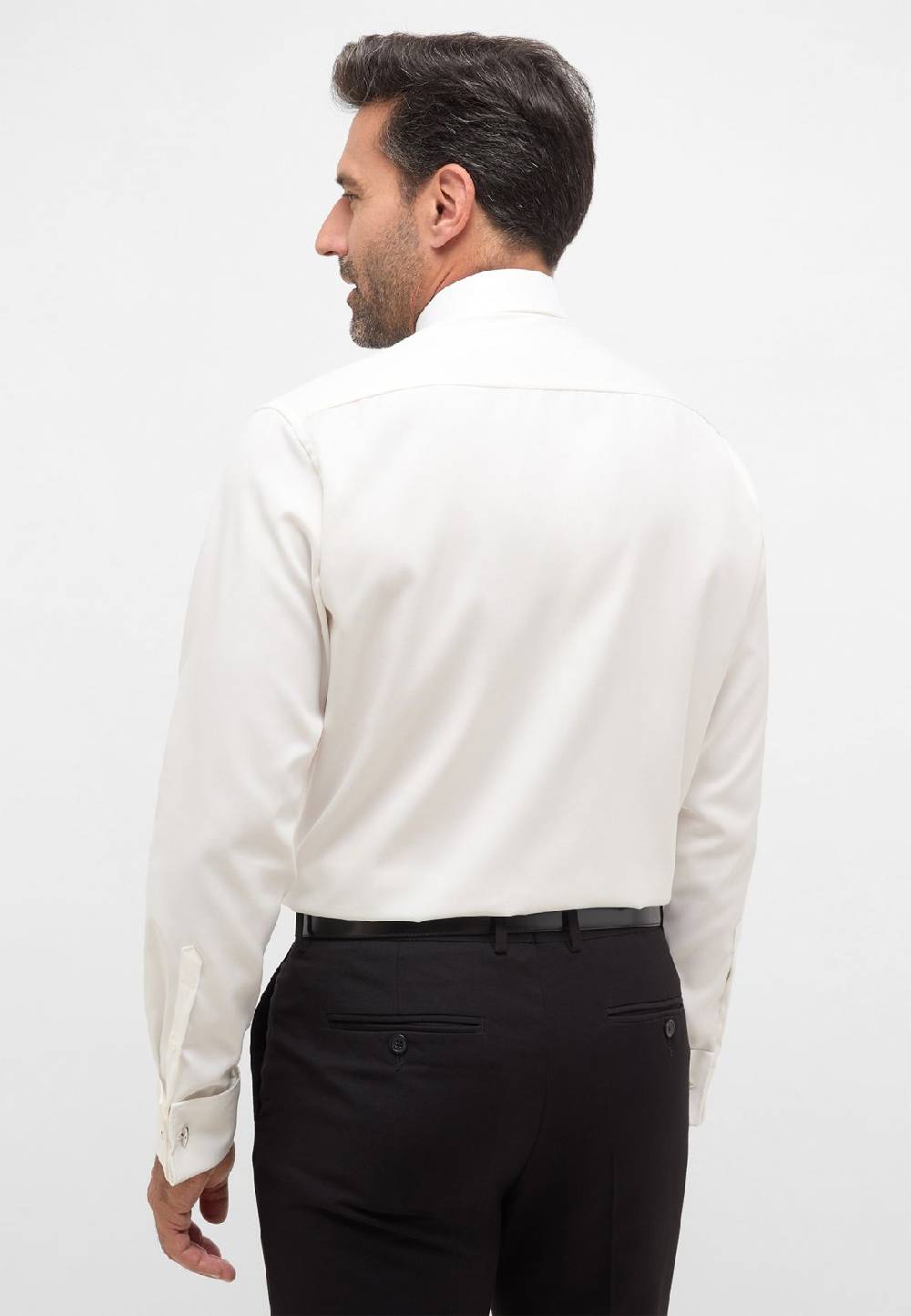 Eterna Camicia elegante eterna beige modern fit polso doppio abbottonatura coperta Vendite stagionali