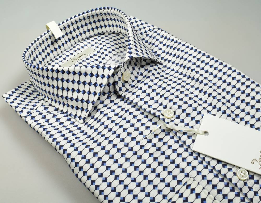 Ingram Camicia ingram slim fit fantasia geometrica puro cotone Offerta per la Festa della Mamma