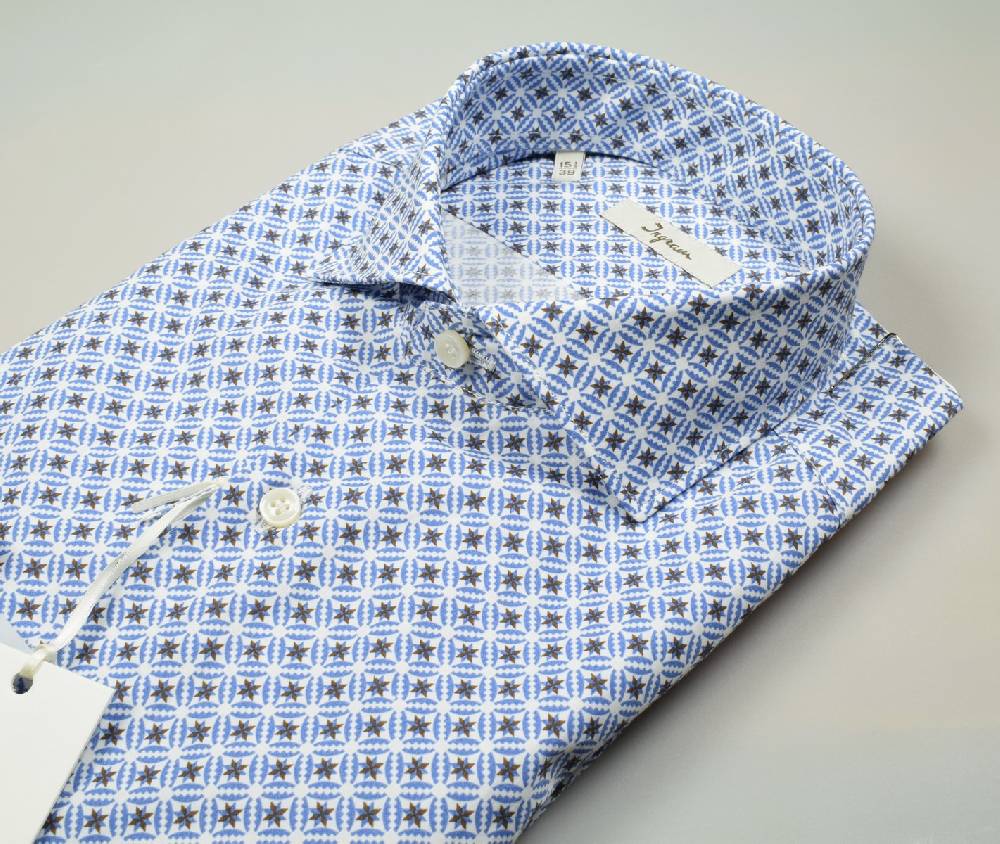 Ingram Camicia ingram in cotone stampato slim fit Offerta Giorno del Papà