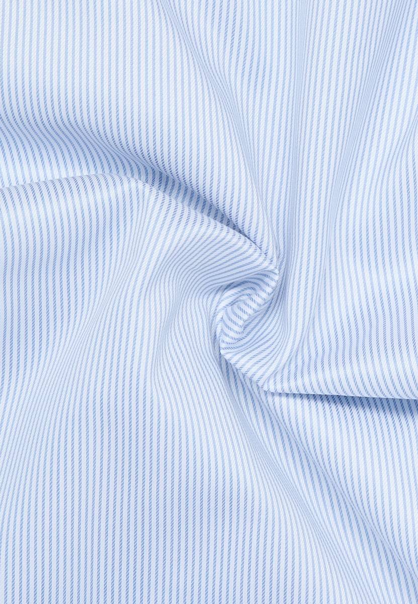 Eterna Camicia a righe celeste eterna slim fit in cotone twill no stiro Offerte esclusive