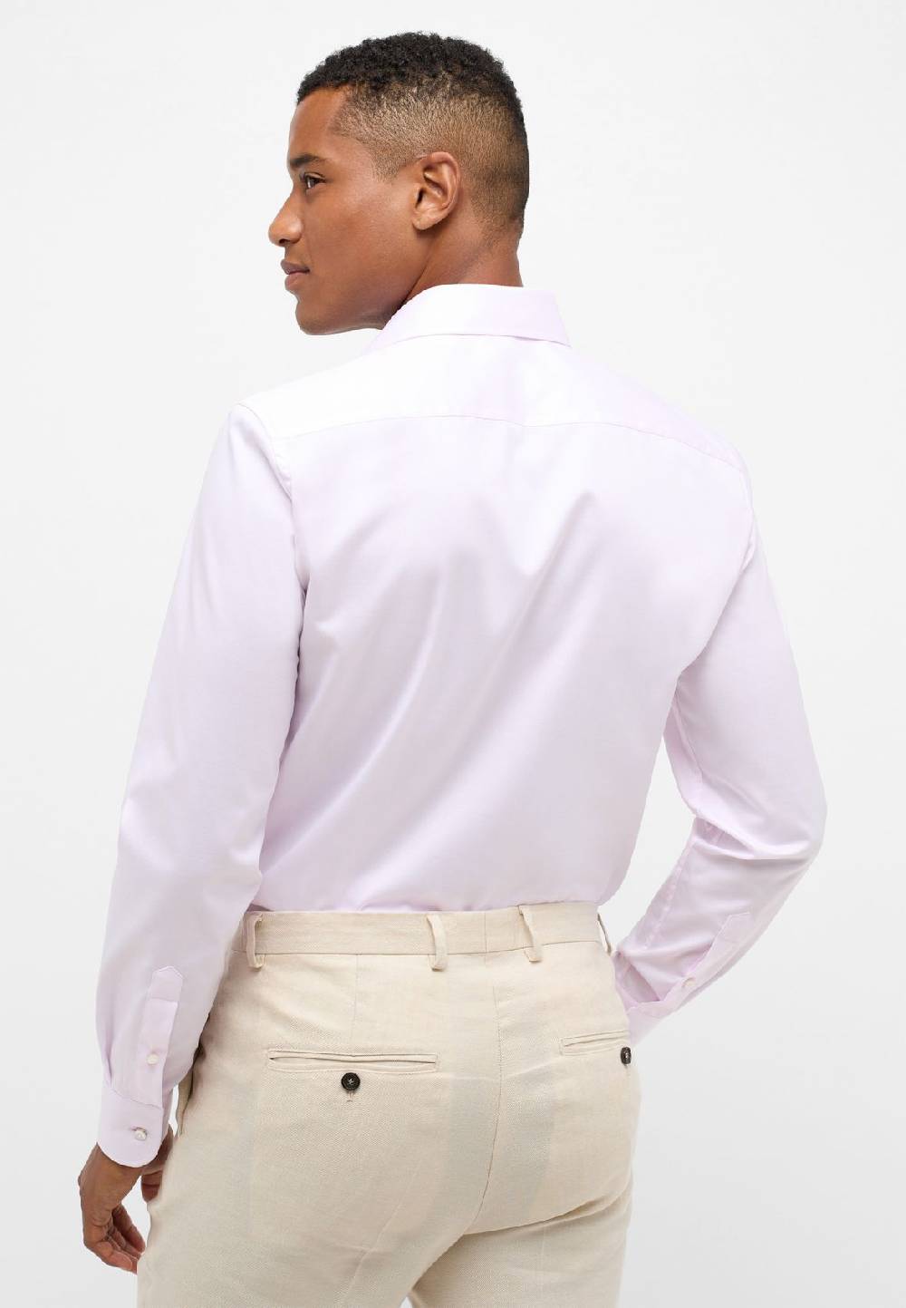 Eterna Camicia rosa eterna slim fit in cotone twill no stiro Nuovi prodotti