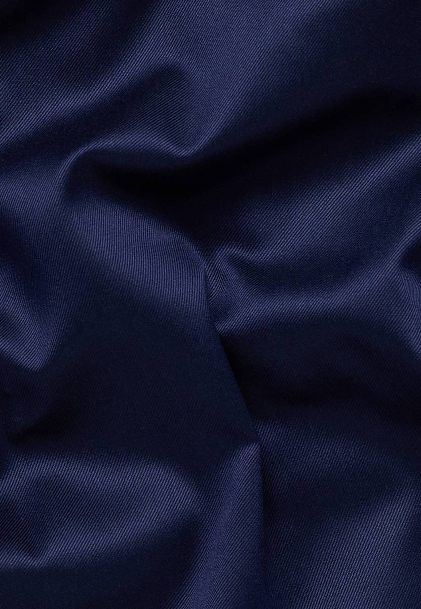 Eterna Camicia blu eterna slim fit in cotone twill no stiro Liquidazione